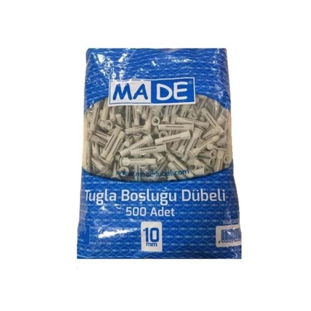 TUĞLA DÜBELİ PAKET 500 LÜ 10 MM GRİ MA-DE