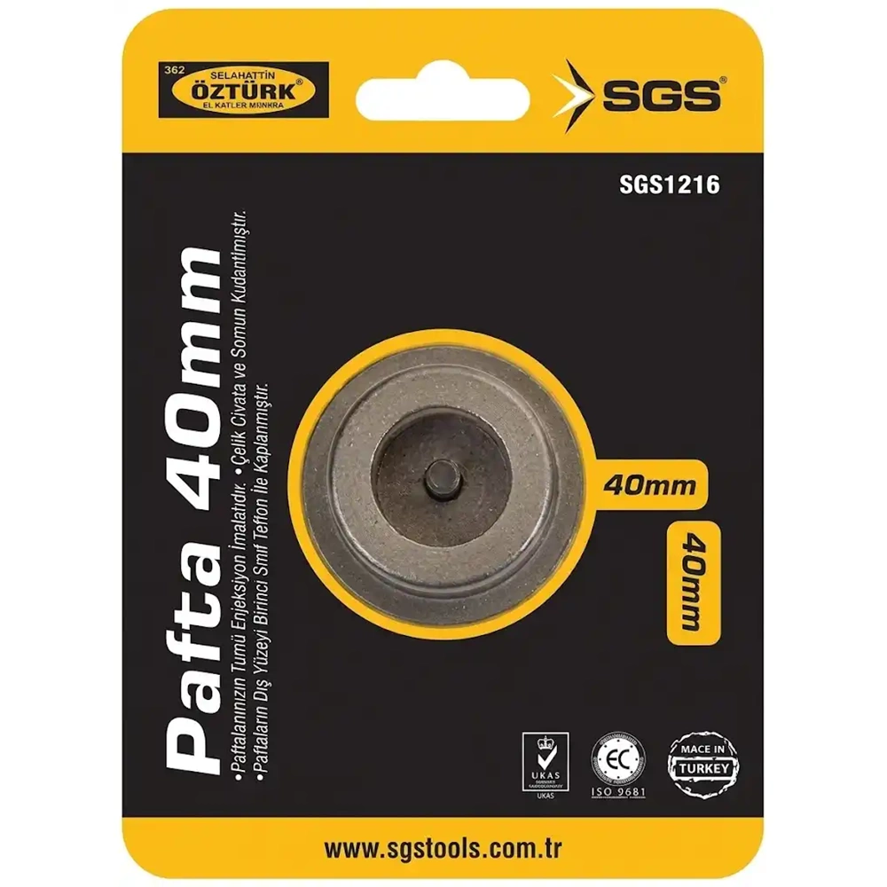 BORU PAFTA KAFASI PPRC YEDEK KAFA 40 MM GRİ SGS