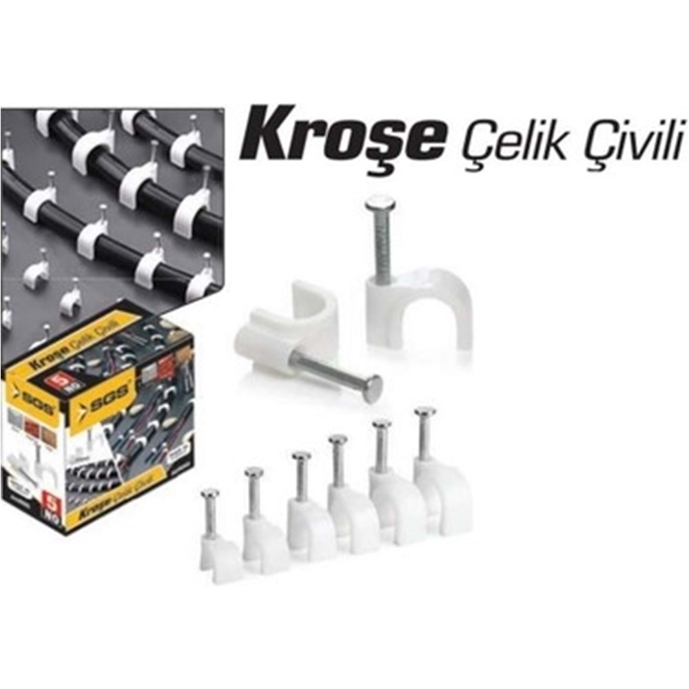 SGS ÇELİK ÇİVİLİ KROŞE 100 ADET NO:5 BEYAZ