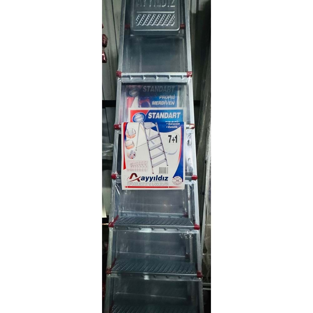 BEYKON GALVANİZ PROFİL MERDİVEN 7+1 SİLVER