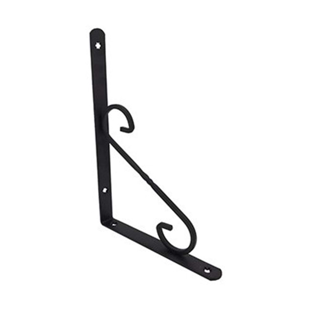 BEŞEL FERFORJE SABİT RAF KÖŞESİ NO:1 15.5*11 CM SİYAH