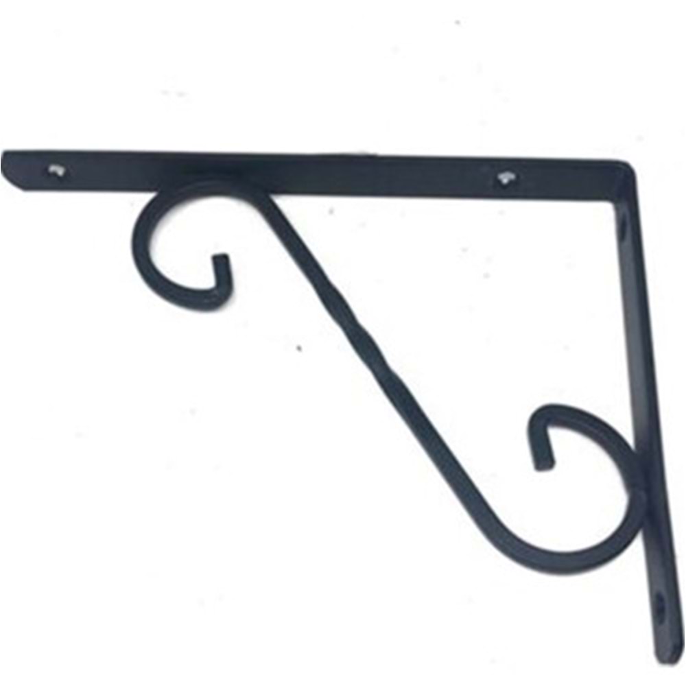 BEŞEL FERFORJE SABİT RAF KÖŞESİ NO: 2 15*20 CM SİYAH