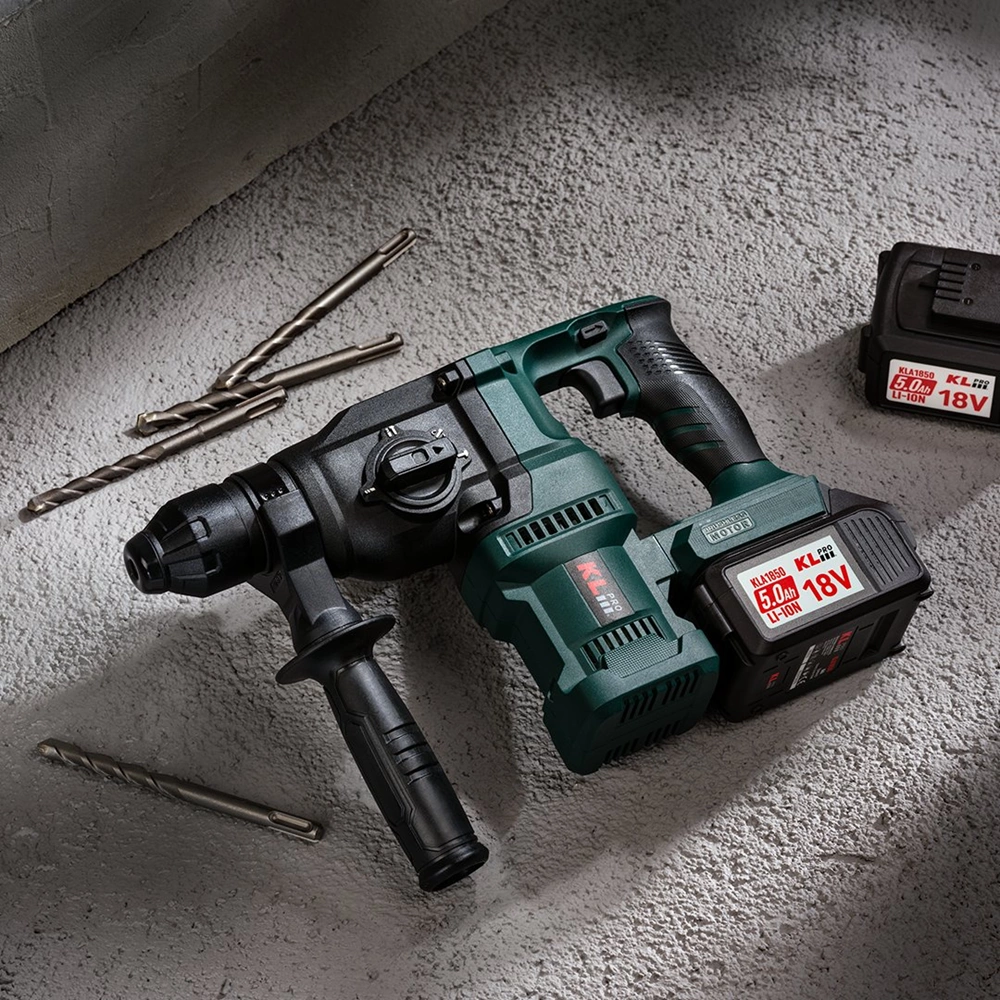 AKÜLÜ DARBELİ MATKAP-KIRICI-DELİCİ-26 MM 5 AH SDSPLUS(KÖMÜRSÜZ) KL PRO