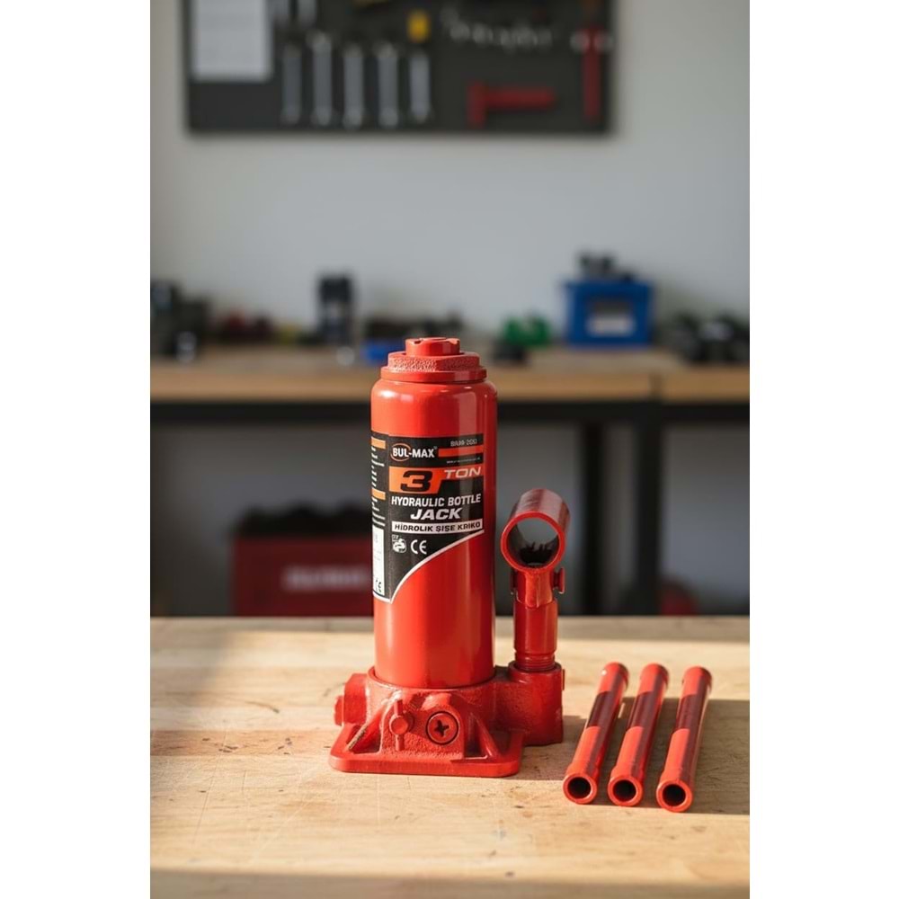 KRİKO HİDROLİK ŞİŞE 3 TON KIRMIZI BUL-MAX