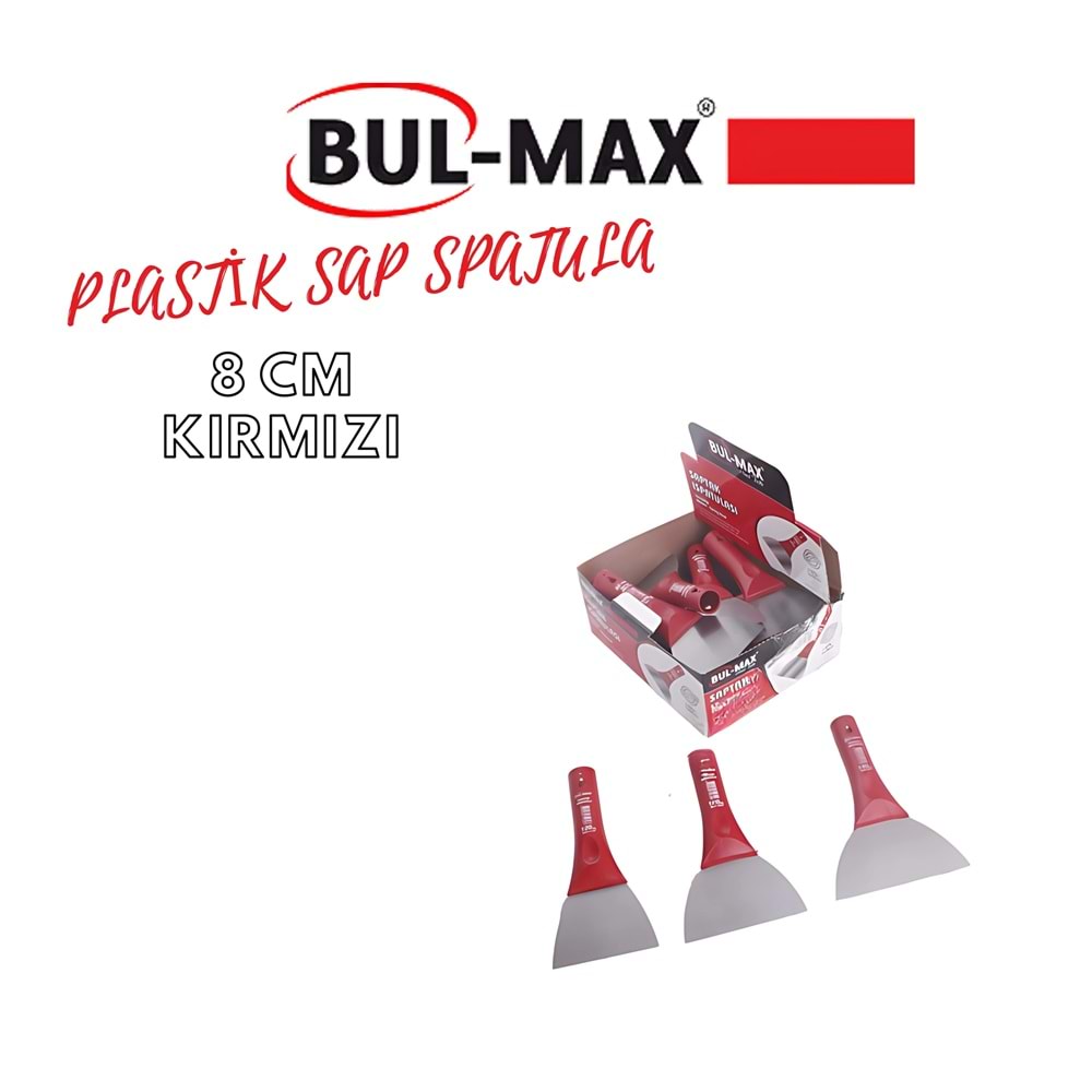 BUL-MAX PLASTİK SAP SPATULA 8 CM KIRMIZI