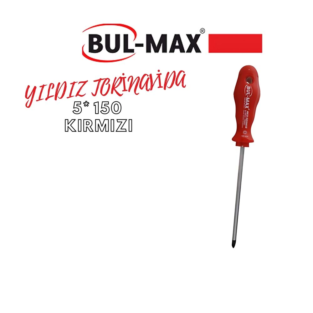 BUL-MAX YILDIZ TORNAVİDA 5*150 KIRMIZI