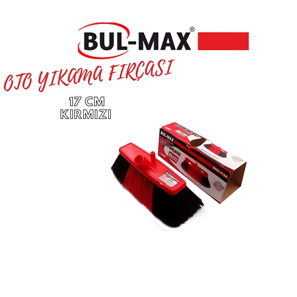BUL-MAX OTO YIKAMA FIRÇASI 17 CM KIRMIZI