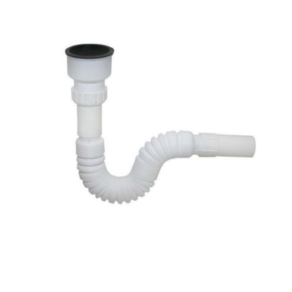 ÖZBEST PLASTİK KÖRÜKLÜ PİSUVAR SİFONU 32 MM BEYAZ