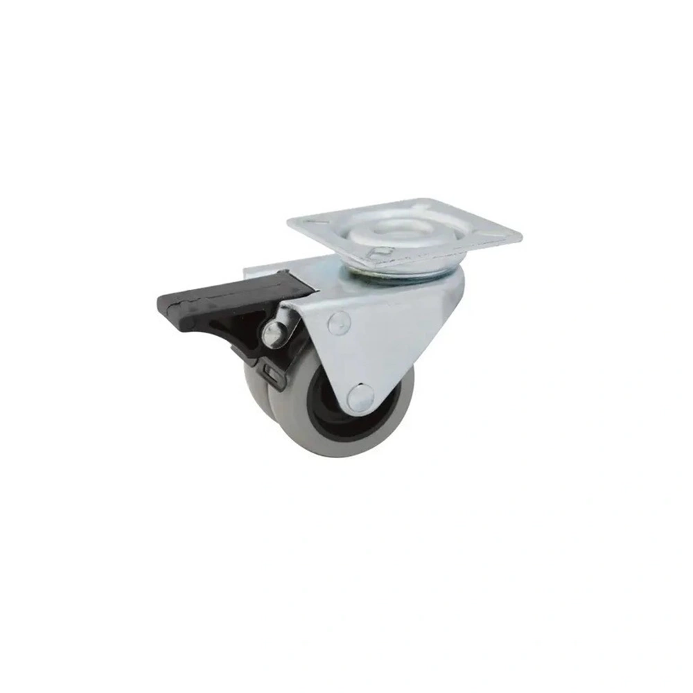 KOLTUK TEKERİ-FREN+ÇİFT TEK-50 MM-WTE-SİLVER