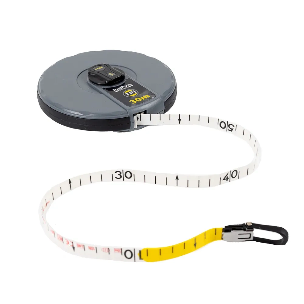METRE ŞERİT-FİBERGLASS-30 MT*14 MM-QFLEXX-GRİ