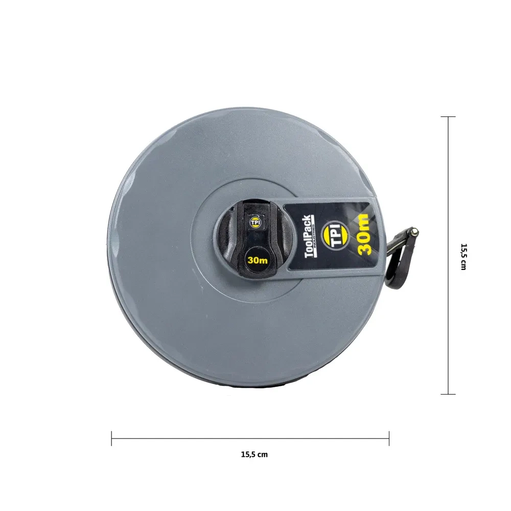 METRE ŞERİT-FİBERGLASS-30 MT*14 MM-QFLEXX-GRİ