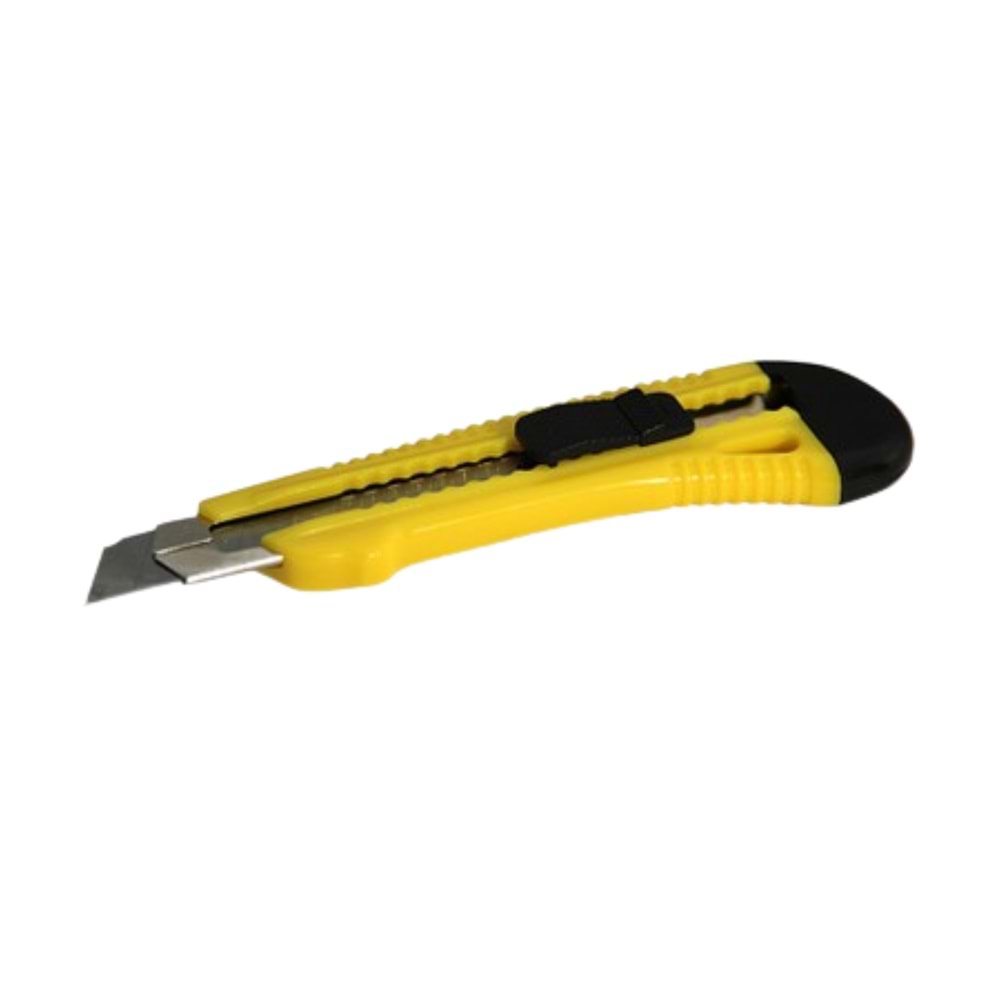 QWORKS PLASTİK MAKET BIÇAĞI 18 MM SARI-SİYAH