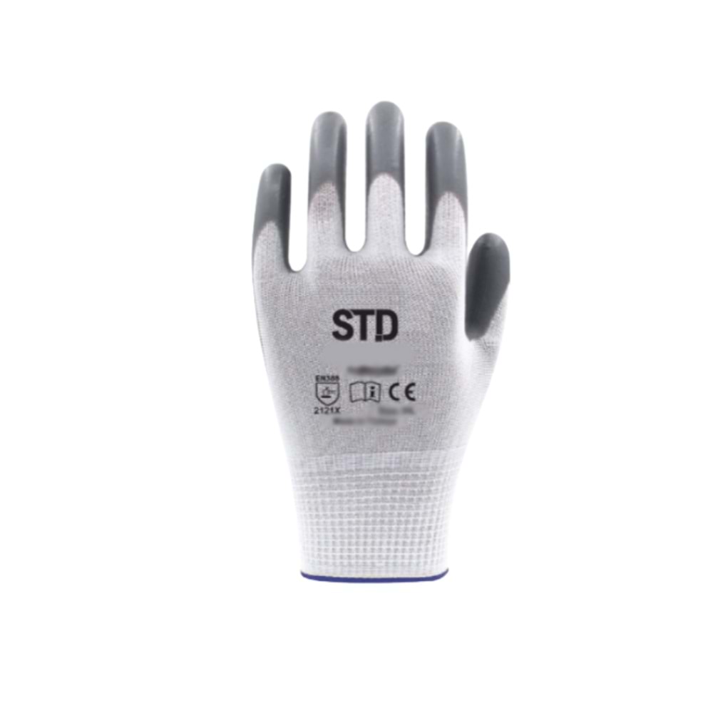 TOOLPACK EMNİYETLİ ELDİVEN STANDART GRİ