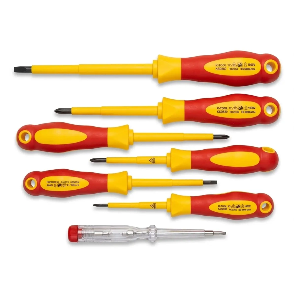 TORNAVİDA SET-ELEKTRİKCİ-DÜZ YILDIZ 7 PCS-K-TOOL-S