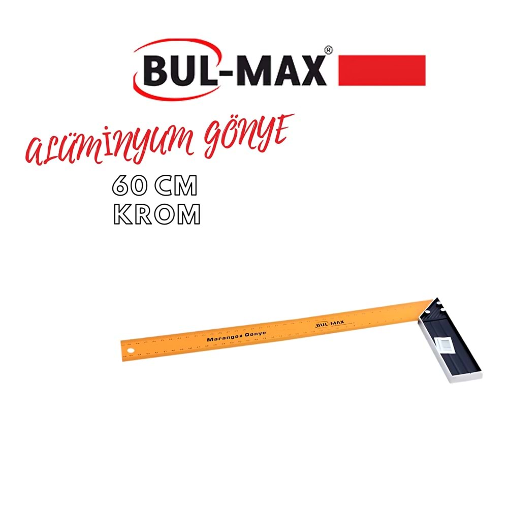 BUL-MAX ALÜMİNYUM GÖNYE 60 CM KROM