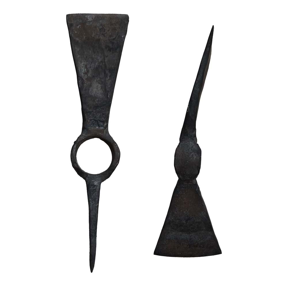 MIHÇIOĞLU EL YAPIMI YUVARLAK BALTALI KAZMA 20 CM SİYAH