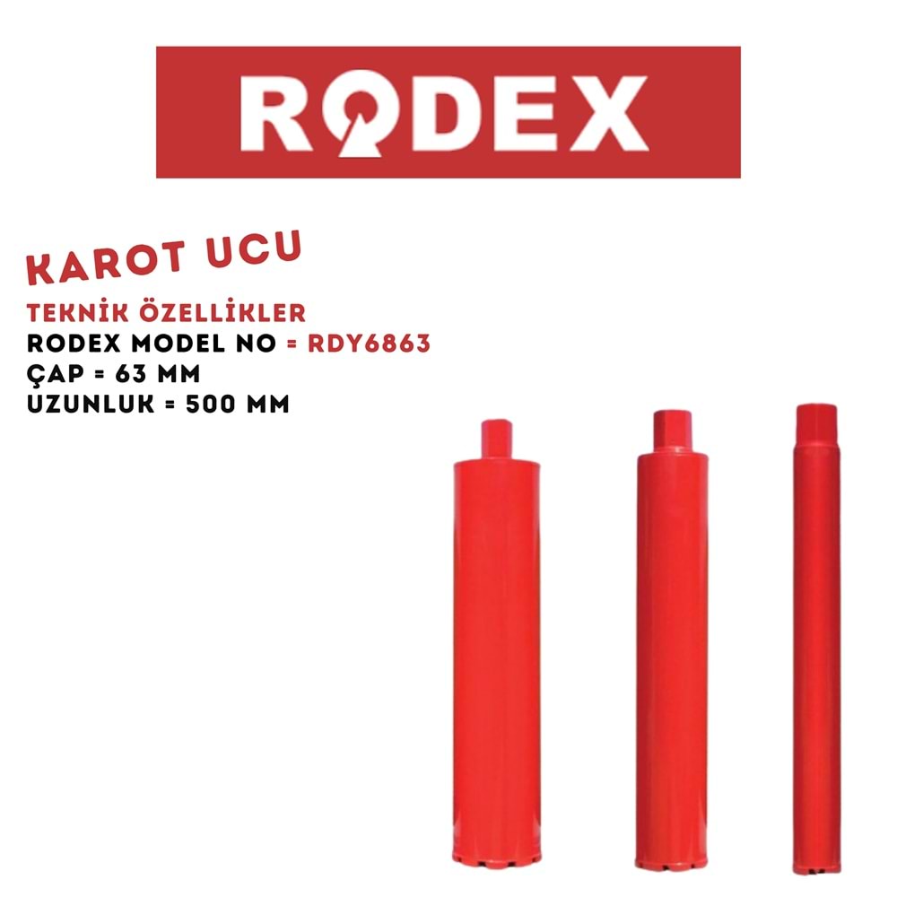 RODEX KAROT UCU 63X500 RDY6863