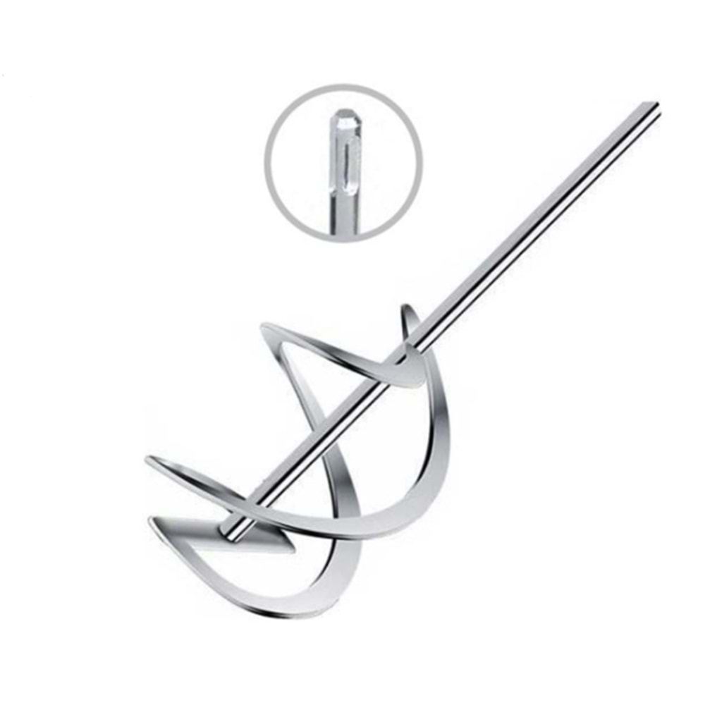KUPA SDS ALÇI BOYA KARIŞTIRICI MİXER 120*450 MM KROM