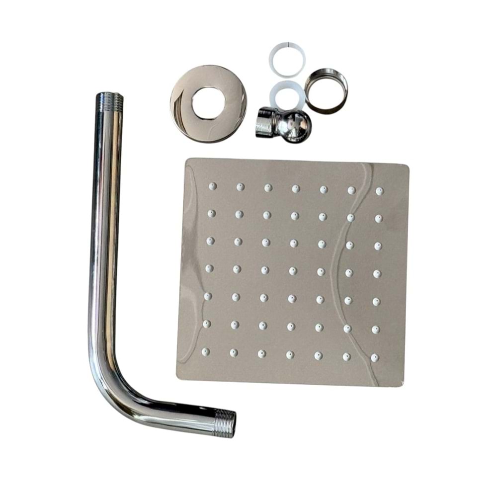 DUŞ SÜZGECİ ANKASTRE KARE 1/2 KROM YAŞ