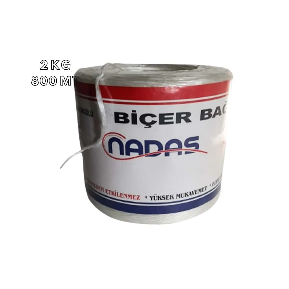 NADAS POLİPROPİLEN SERA İPİ 2 KG 800 MT BEYAZ