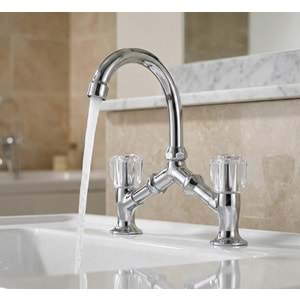 LAVABO ÇEŞMESİ AKRİL-İKİ DELİK-1/2 İNÇ-EDU-AKRİLİK KRO