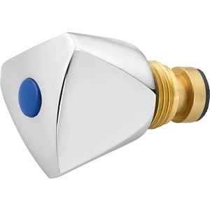 BRUSE METAL ÜÇGEN ÇEŞME BAŞI KOMPLE 1/2(SICAK-SOĞUK) KROM