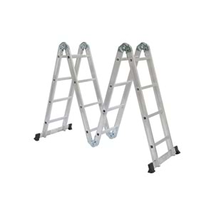 MERDİVEN AKROBAT ALÜMİNYUM 4*4= 16 BASAMAK KROM VİZYON