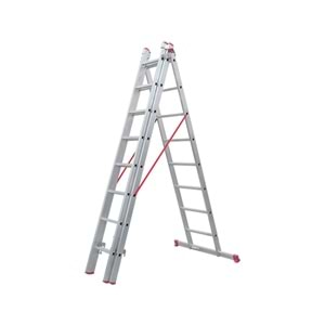 MERDİVEN A TİPİ 3 PARÇA SÜRGÜLÜ 3*2.5=7.5 MT SİLVER VİZYON