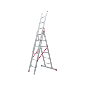 MERDİVEN A TİPİ 3 PARÇA SÜRGÜLÜ 3*2=6 MT SİLVER VİZYON