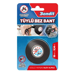 BANT BEZ-TÜYLÜ-18 MM*9,14 MT-BONDİT-SİYAH