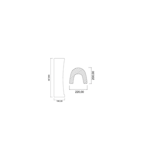 LAVABO AYAĞI OVAL UZUN 12KG STİLVİT STL-032