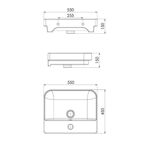 LAVABO 45*55 ENZA 18KG STİLVİT STL-011