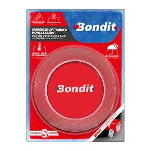 AYNA BANTI-ÇİFT TARAF-30MM*5MT-BONDİT-KIRMIZI