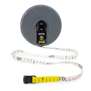 METRE ŞERİT-FİBERGLASS-30 MT*14 MM-QFLEXX-GRİ