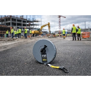 METRE ŞERİT-FİBERGLASS-50 MT-QFLEXX-GRİ