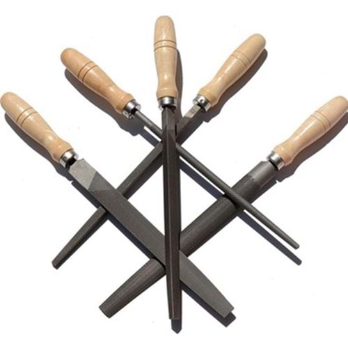 EĞE SETİ-5 PARÇA-150 MM-EDU-AHŞAP SAPLI