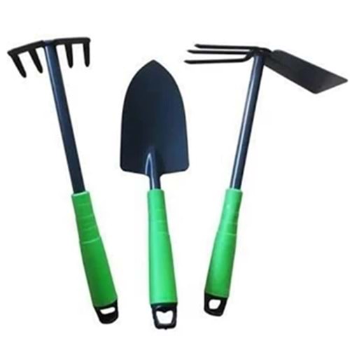 BAHÇE SETİ HOBİ 3 LÜ YEŞİL GARDEN TOOLS