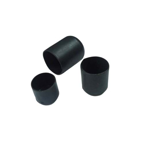 ERÇ DIŞ TAPA YUVARLAK PROFİL TAPASI 22 MM SİYAH