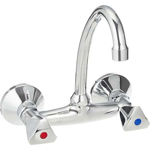 LAVABO ÇEŞMESİ-DUVAR-ÜÇGEN BAŞ--BRUSE-KROM