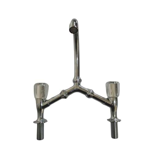 EDU AKRİLİK İKİ DELİK LAVABO ÇEŞMESİ 1/2 İNÇ KROM