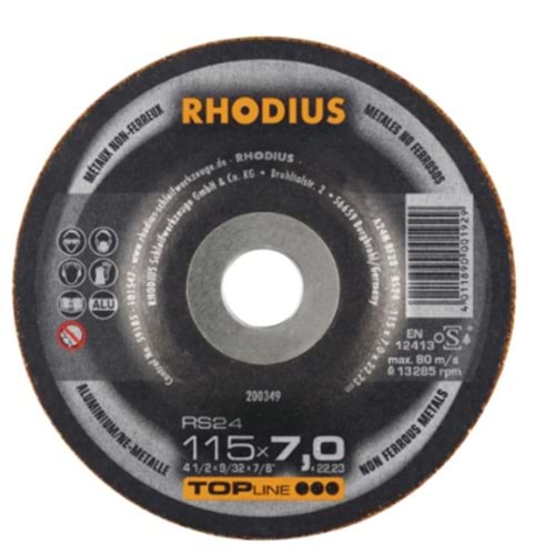 RHODUS İNOX DEMİR KESME TAŞI 115*1*22.23 MM TURUNCU -SİYAH