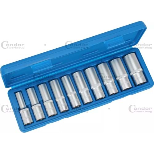 LOKMA TAKIMI UZUN-10 PCS-1/2 İNÇ-CONDOR-KROM