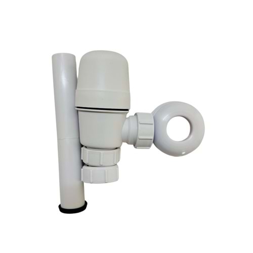 ERÇAĞ TASSIZ PLASTİK LAVABO SİFONU BEYAZ