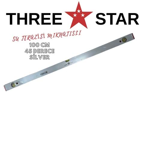 THREE STAR MIKNATISLI SU TERAZİSİ 45 DERECELİ 100 CM SİLVER