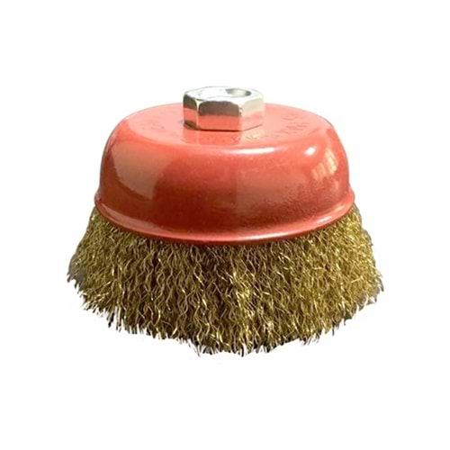 KONİK TEL FIRÇA-SAÇAKLI-100 MM-4''-CMC-TURUNCU