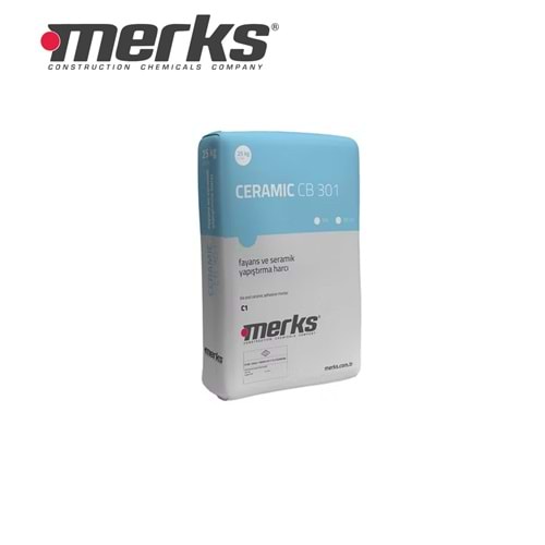 MERKS CB 301 FAYANS TUTKALI 25 KG GRİ