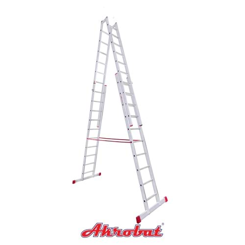 AKROBAT ALÜMİNYUM A TİPİ MERDİVEN 2*4=8 MT SİLVER