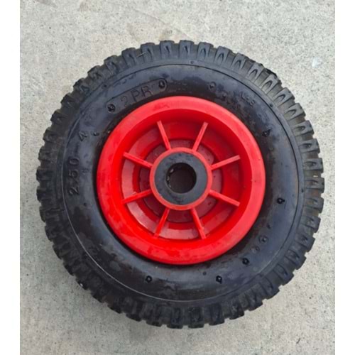 EL ARABASI ŞİŞME TEKER SİŞMEPLASTİK CANT 2.50-4 SİYAH-KIRMIZI NHS