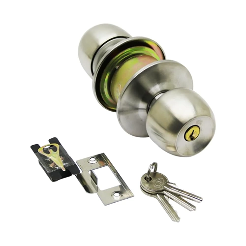 OTEL KAPI KİLİDİ YUVARLAK BAŞLIK 60 MM SİLVER CP