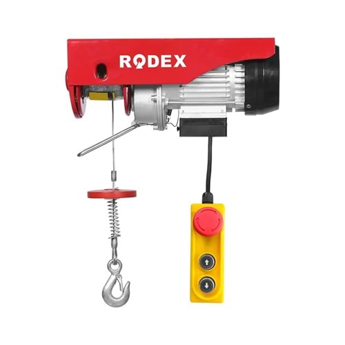 RODEX VİNÇ ELEKTRİKLİ 400/800KG 1300W KIRMIZI RDX480
